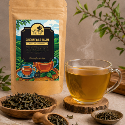 Sunshine Gold Assam Black Tea | Orthodox | Premium Loose Leaf Tea