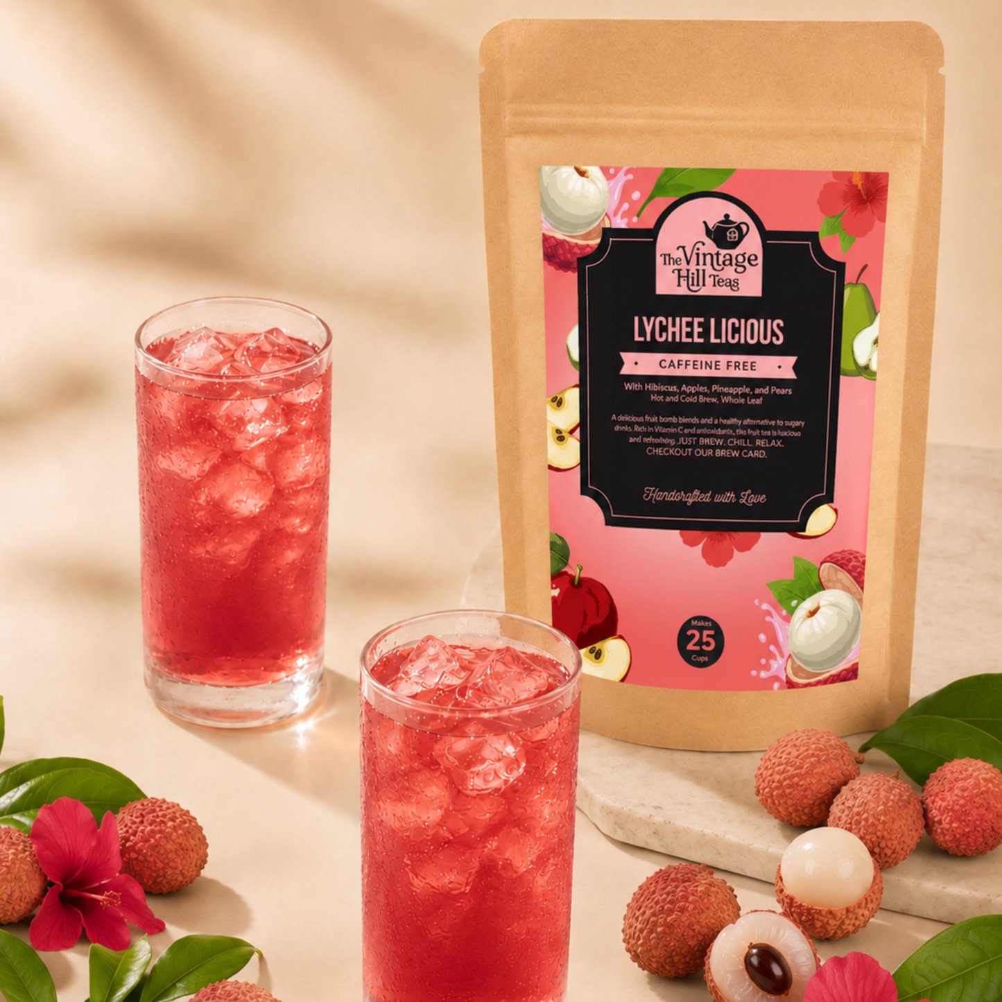 Lychee Licious Caffiene-Free Tea | Premium Loose Leaf Tisane fruit flower Tea