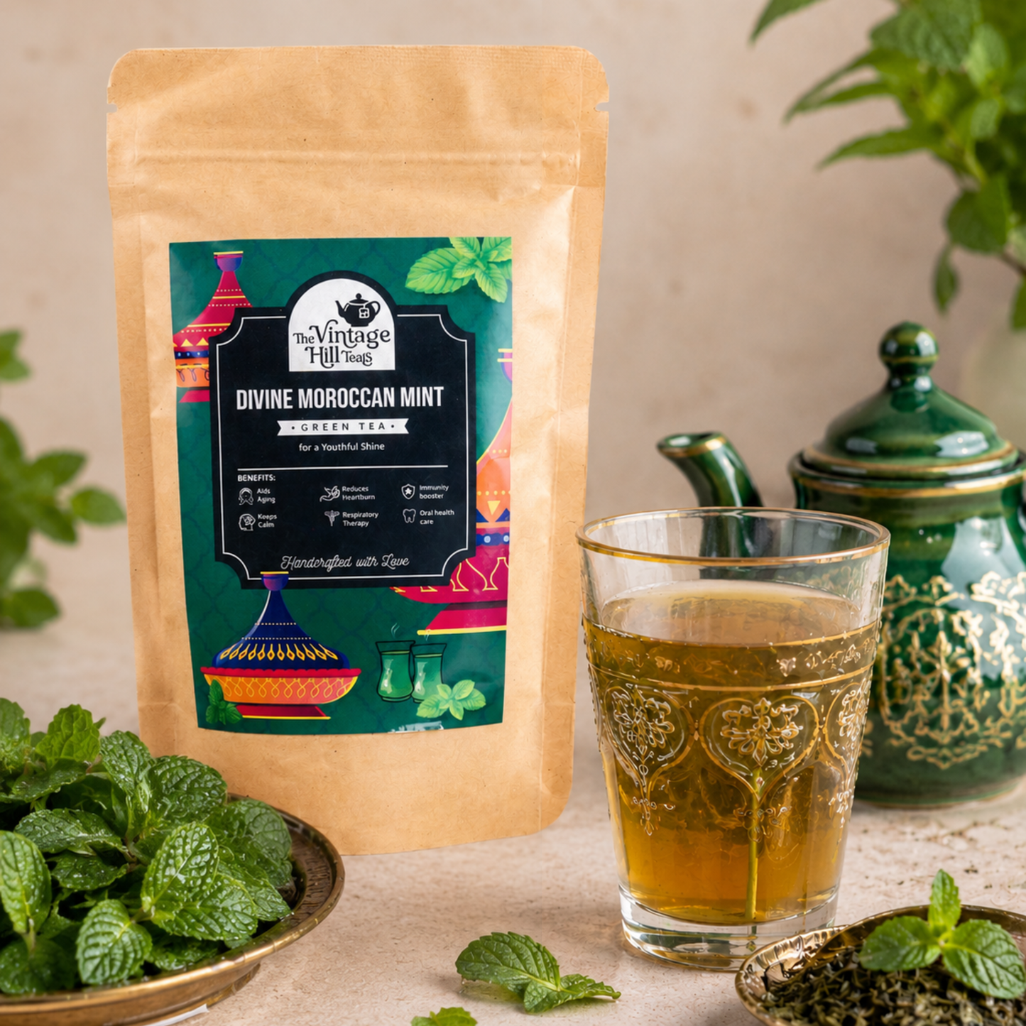 Moroccan Mint Green Tea | Premium Loose Leaf Tea